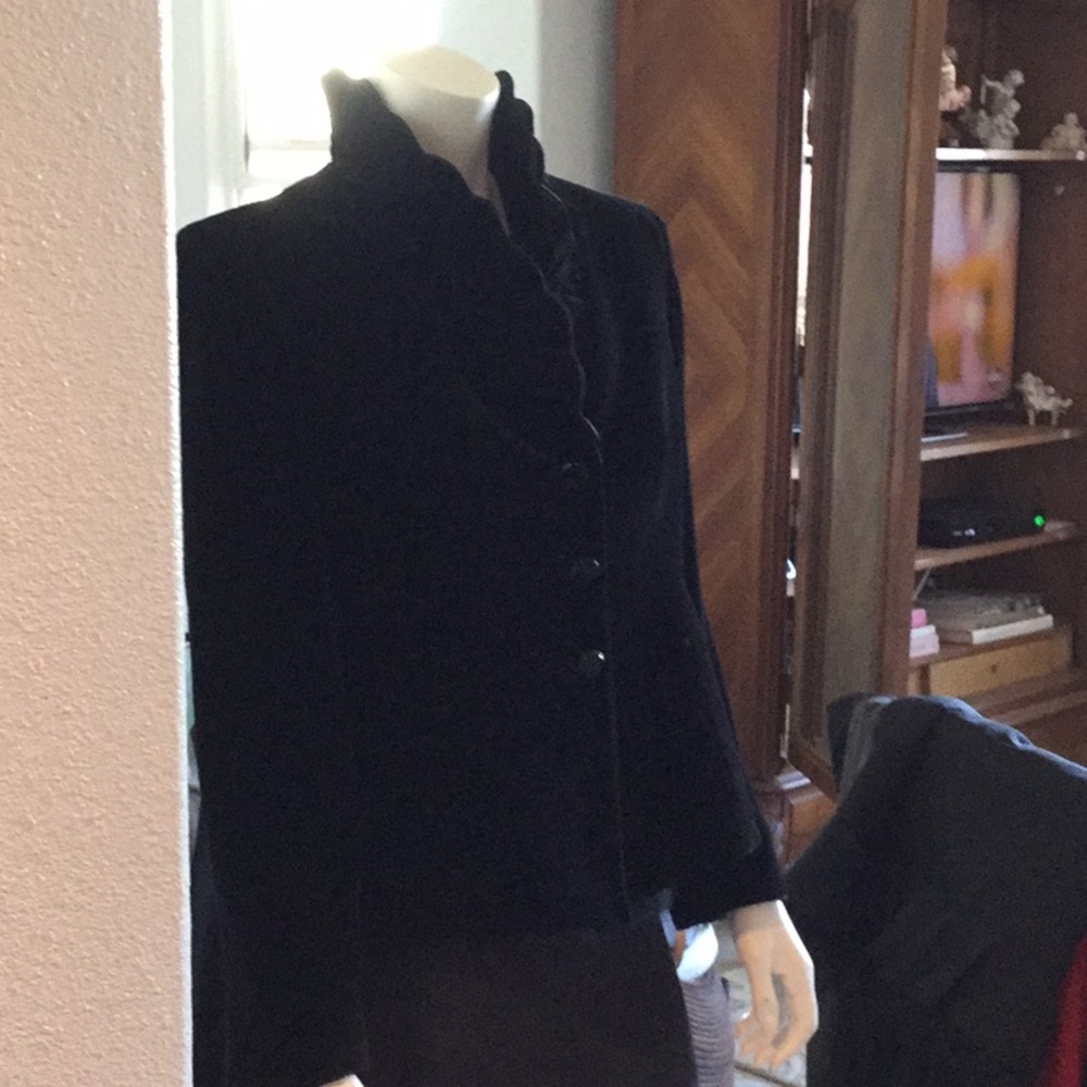 Armani collezioni black velvet jacket